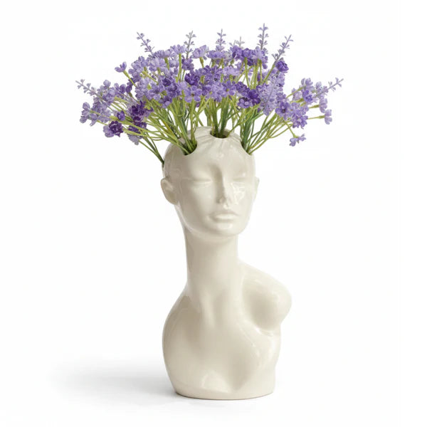 Abstract Face Vase for Home Decor | Luxury Modern Decorative Flower Vase