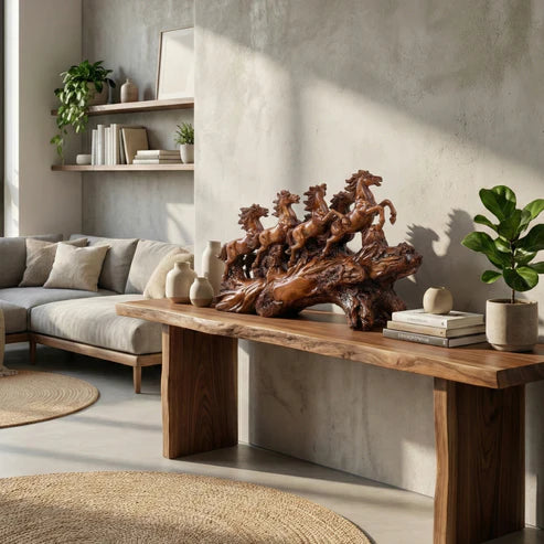 Luxury Seven Running Horses Showpiece for Home & Office Decor