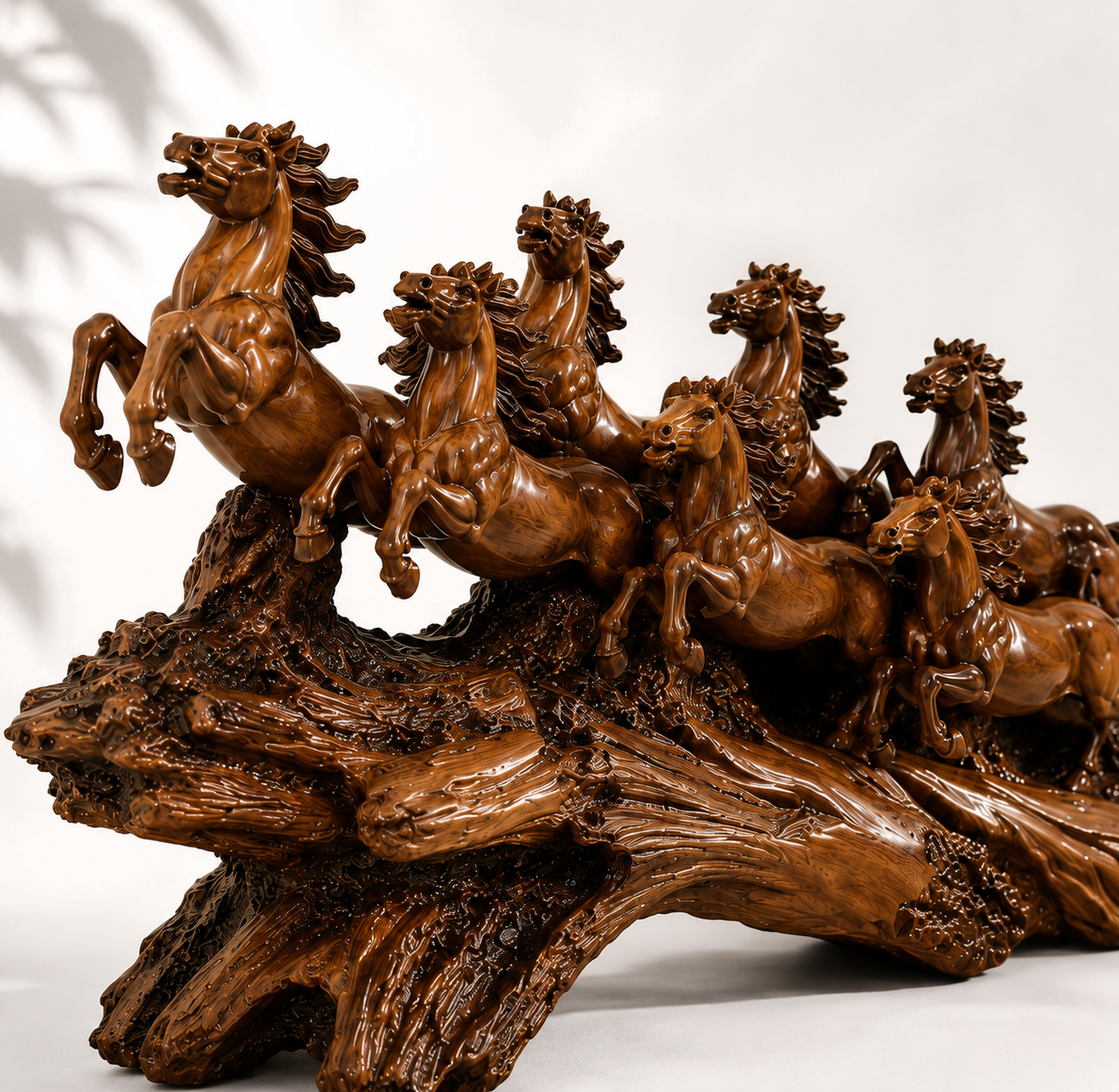 Antique Seven Running Horses Decor