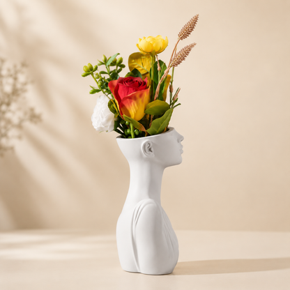 Abstract Face Flower Vase