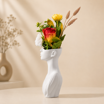 Abstract Face Flower Vase