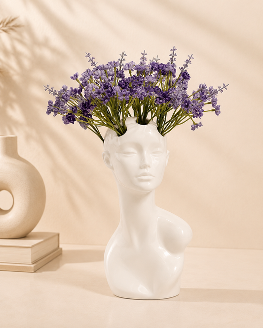 Abstract Face Vase for Home Decor