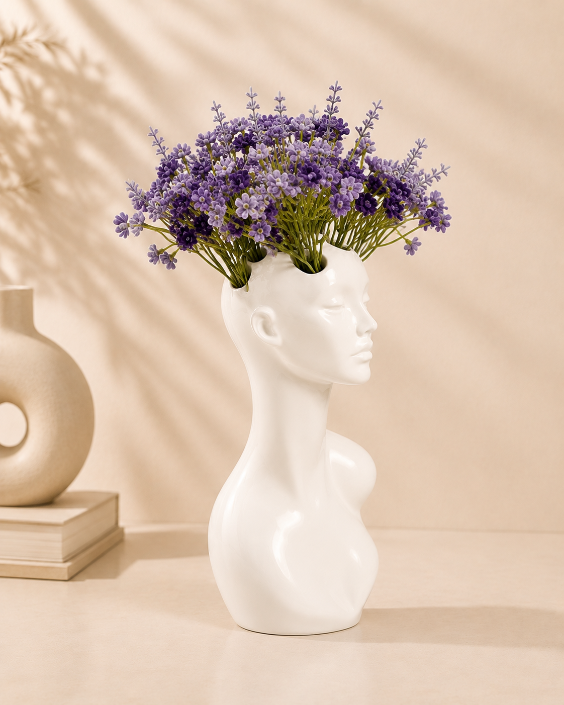 Abstract Face Vase for Home Decor