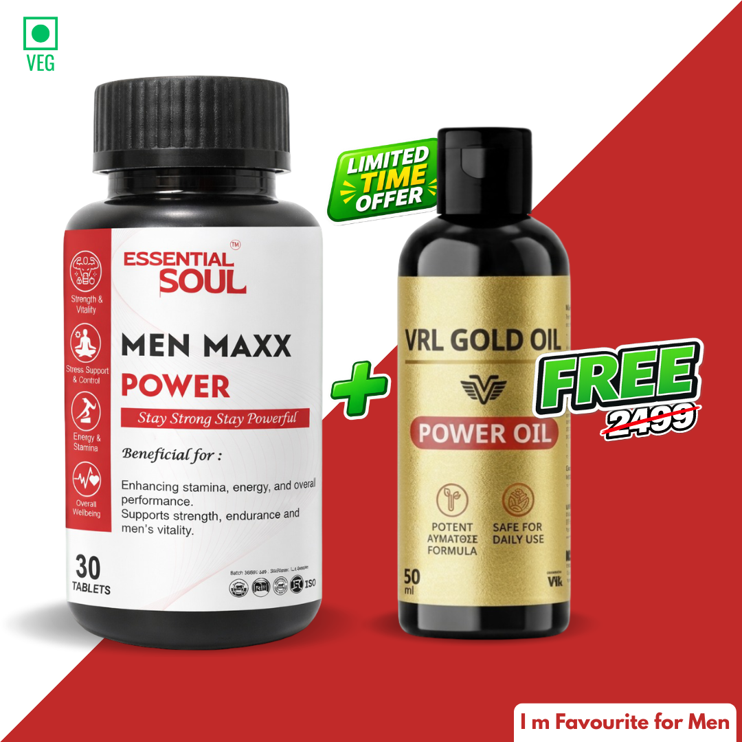 MEN MAXX POWER - 30 TABLETS  | FREE VRL GOLD OIL