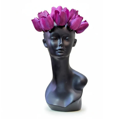 Goddess Face Flower Vase for Home Decor | Luxury Artistic Planter