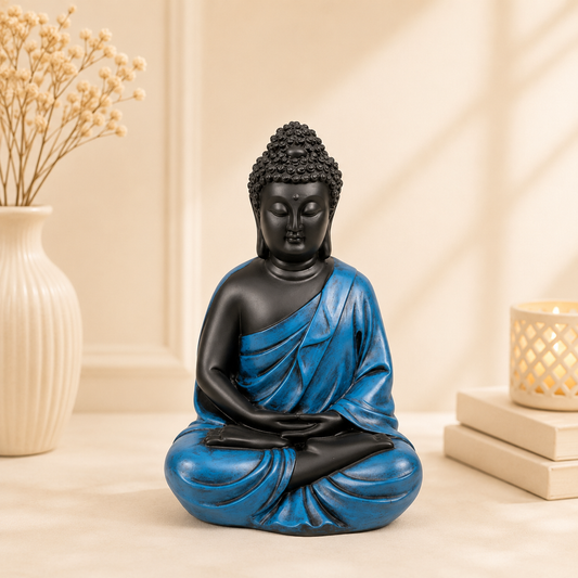Blue & Black Buddha Statue