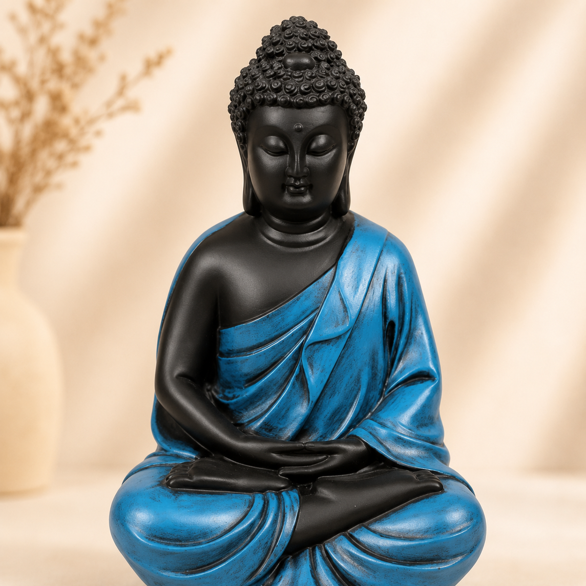 Blue & Black Buddha Statue