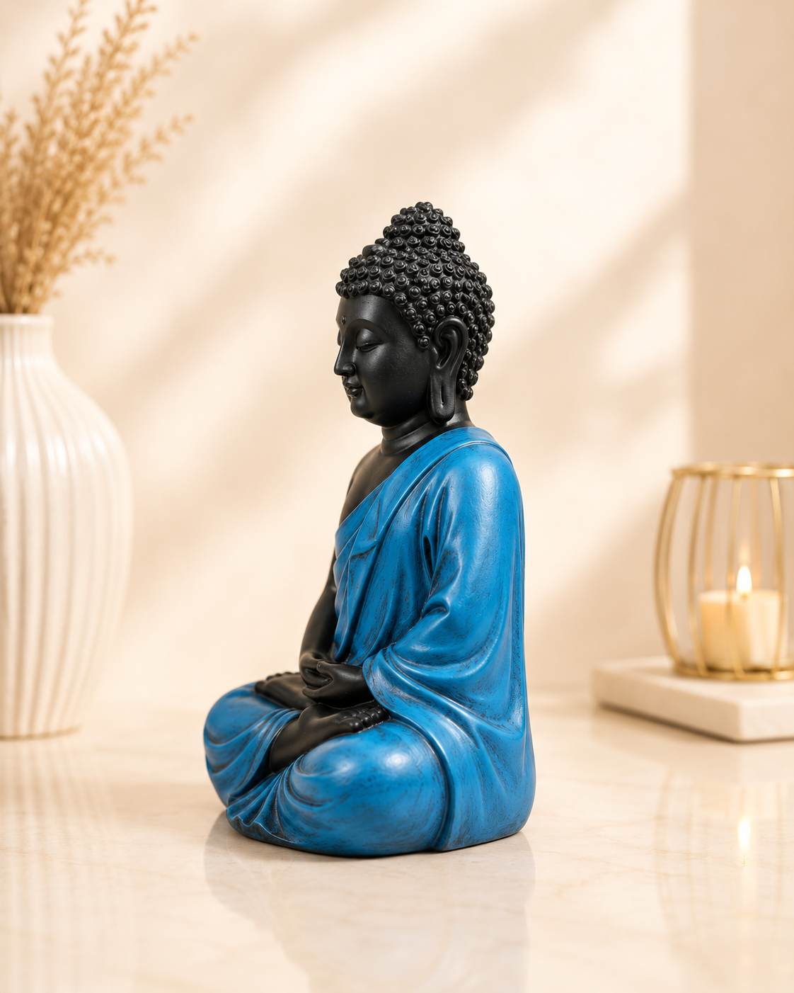 Blue & Black Buddha Statue