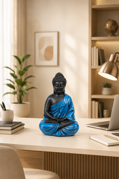 Blue & Black Buddha Statue
