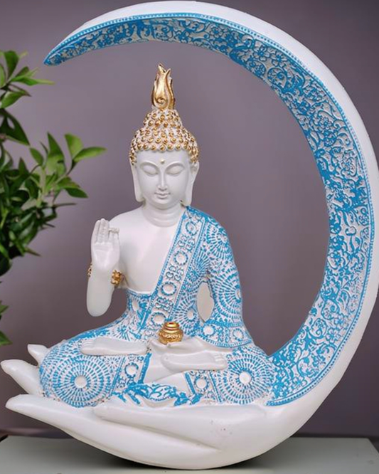 Sky Blue Moon Buddha Statue