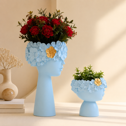 Elegant Face Vase for Home Decor