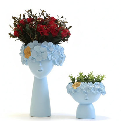 Elegant Face Vase for Home Decor | Luxury Decorative Flower Vase