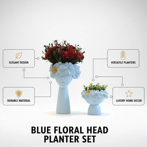 Elegant Face Vase for Home Decor | Luxury Decorative Flower Vase