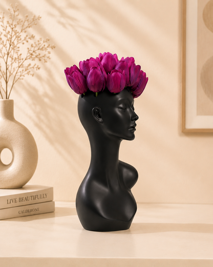 Goddess Face Flower Vase for Home Decor