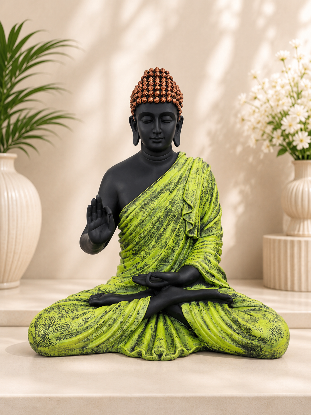 Green Buddha Showpiece