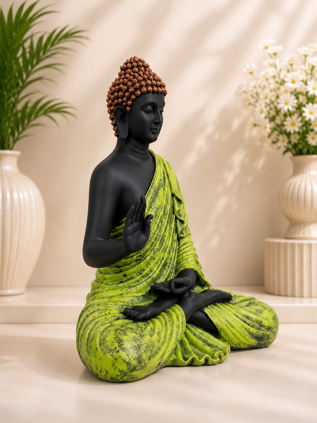 Green Buddha Showpiece