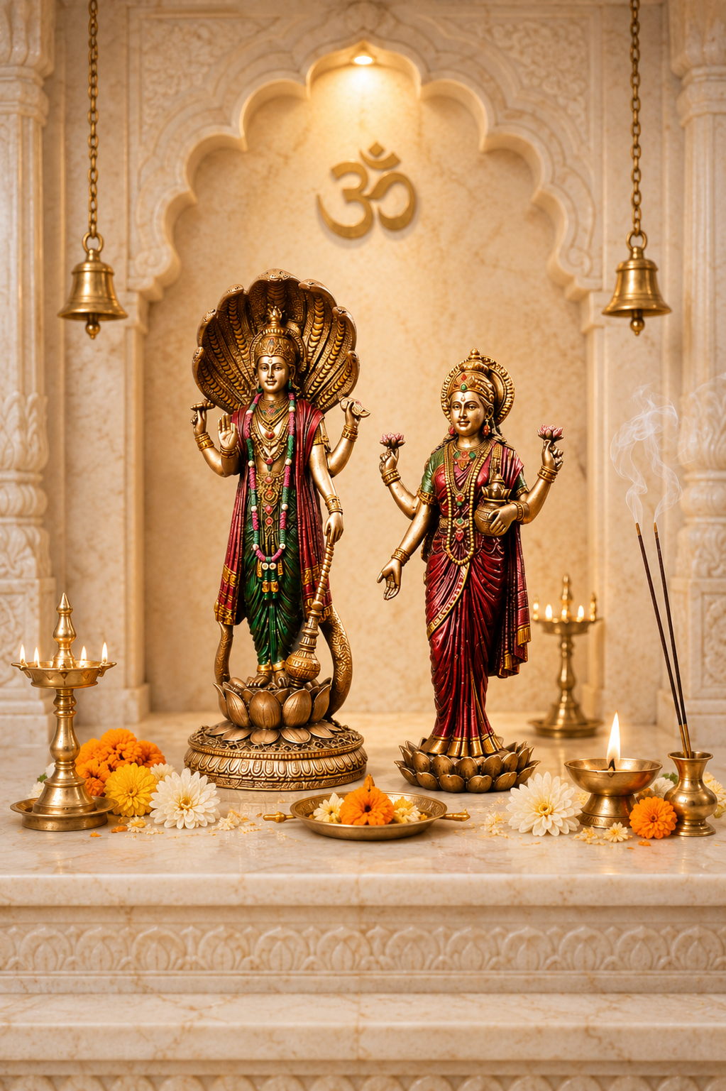 EssentialSoul Lord Vishnu & Lakshmi Statue