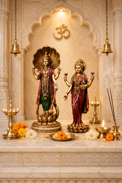 EssentialSoul Lord Vishnu & Lakshmi Statue