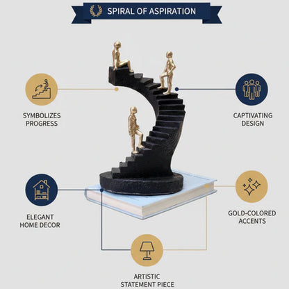 Success Staircase Figurine Statue | Ambition, Growth & Leadership Decor