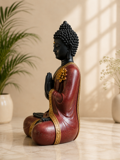 Maroon Buddha Statue
