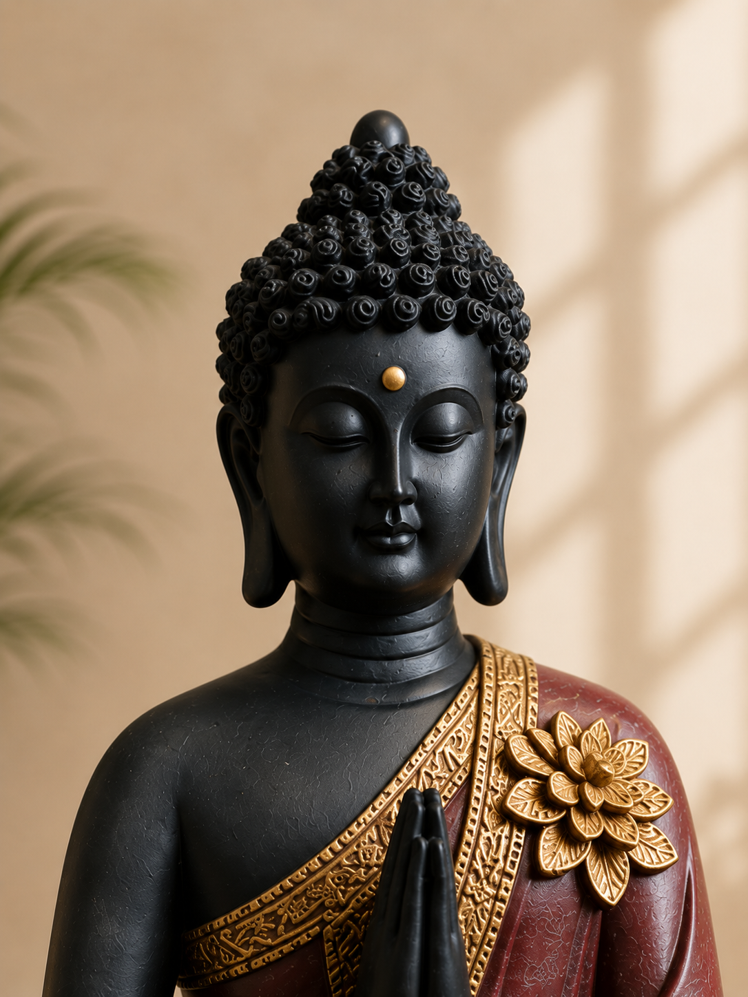 Maroon Buddha Statue