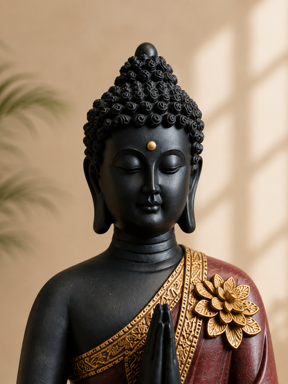 Maroon Buddha Statue