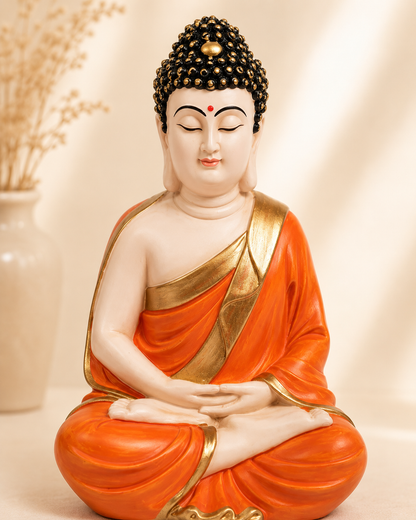 Orange & Gold Buddha Statue