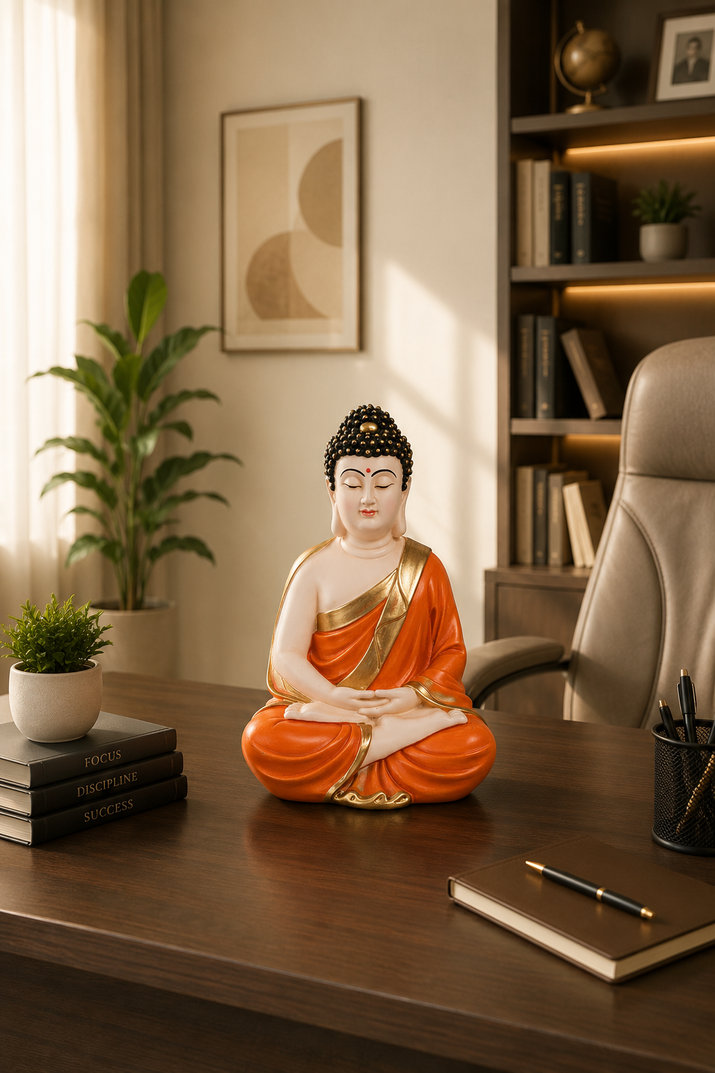 Orange & Gold Buddha Statue