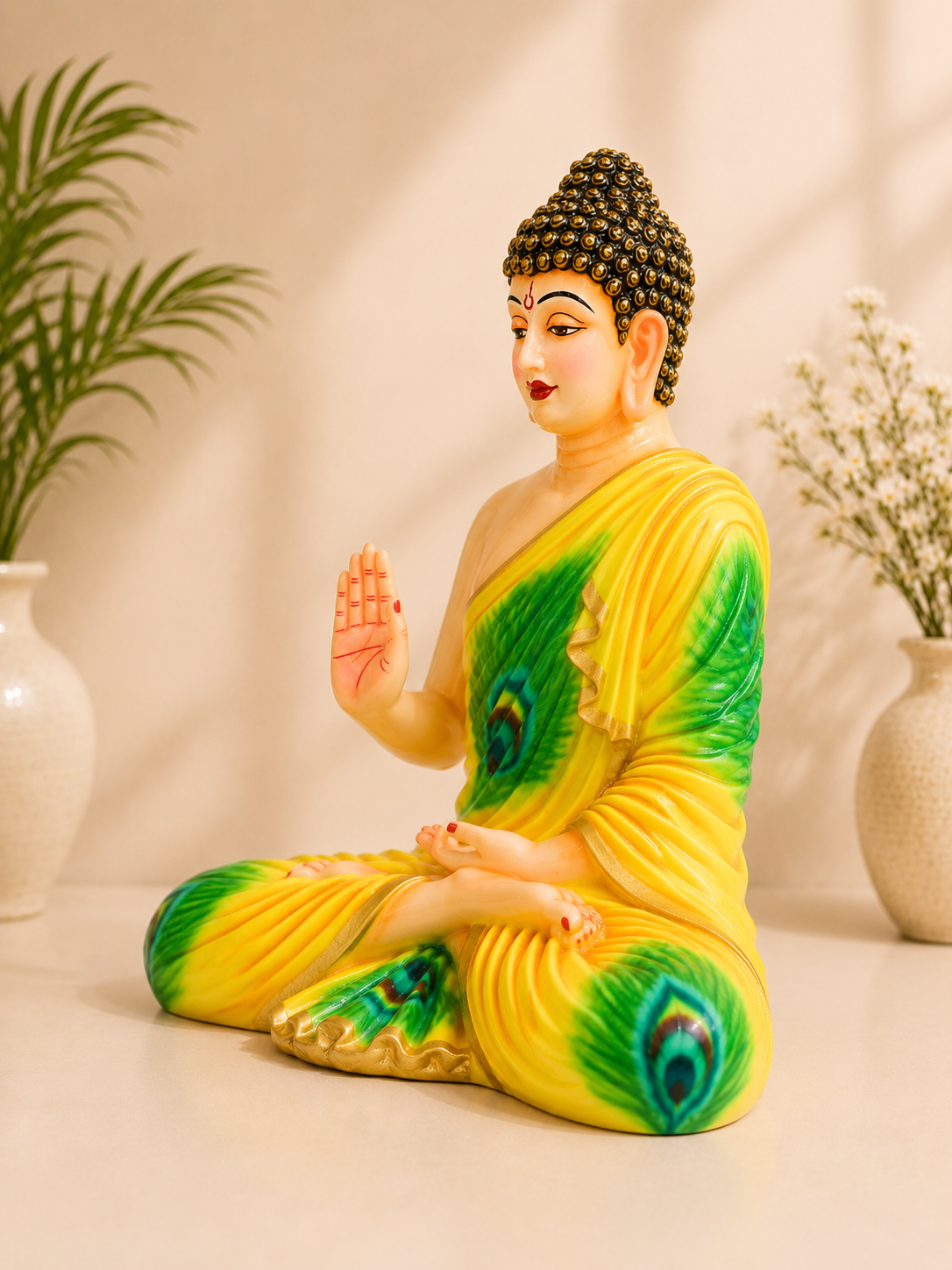 Peacock Harmony Buddha Showpiece