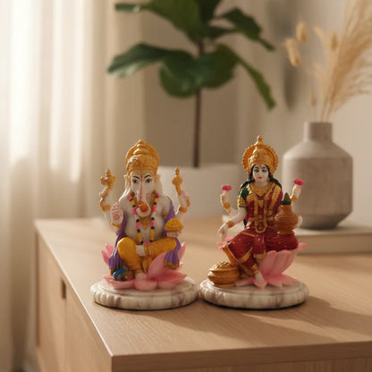 Lakshmi Ganesh Idol Set | Premium Spiritual Home Decor Showpiece