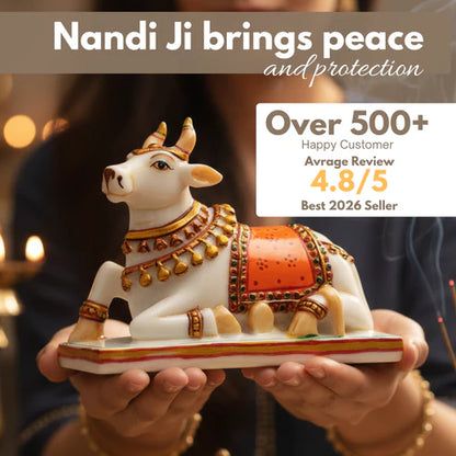 Nandi Ji Showpiece for Home Temple & Living Room | Sacred Decorative Idol