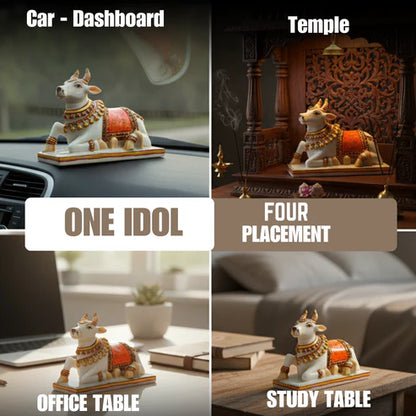 Nandi Ji Showpiece for Home Temple & Living Room | Sacred Decorative Idol