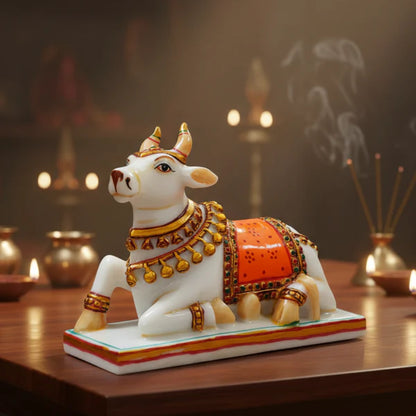Nandi Ji Showpiece for Home Temple & Living Room | Sacred Decorative Idol