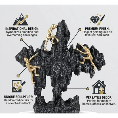 Mountain Climbing Figurine Statue | Success, Ambition & Leadership Decor
