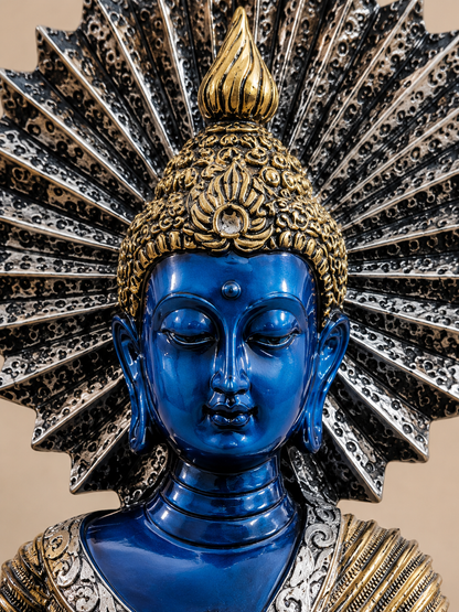 Royal Blue Meditating Buddha Showpiece