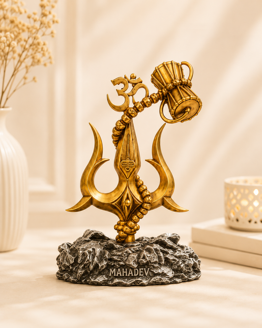 Shiva Trishul Car Dashboard Showpiece