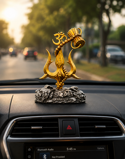 Shiva Trishul Car Dashboard Showpiece