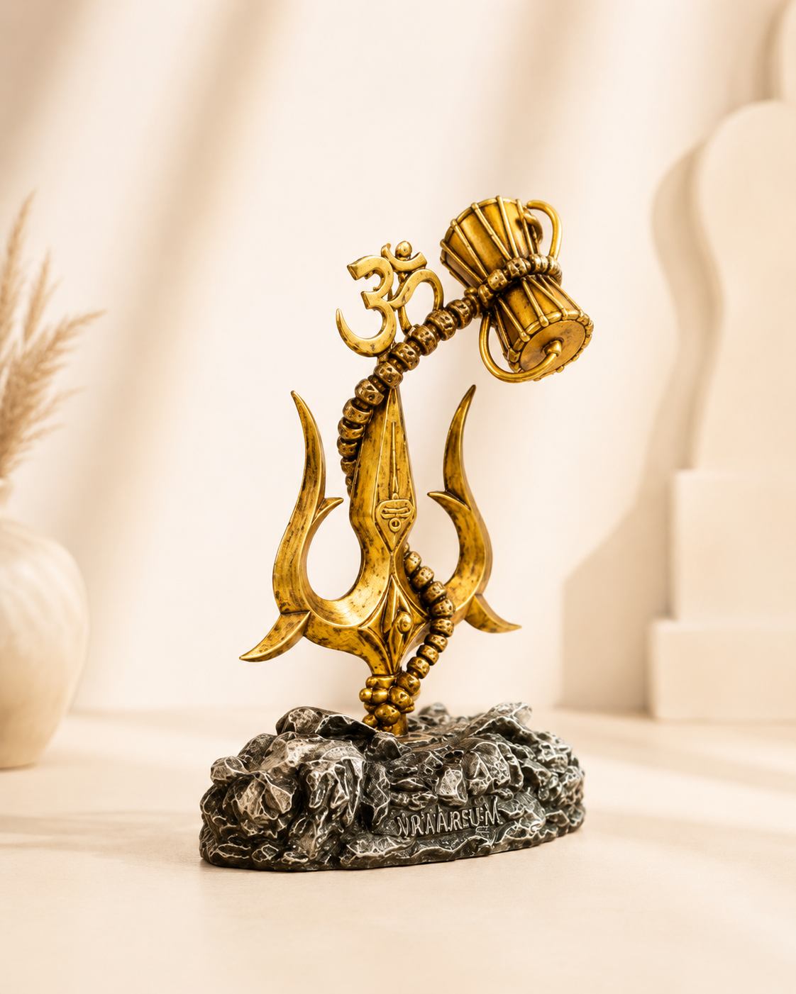 Shiva Trishul Car Dashboard Showpiece