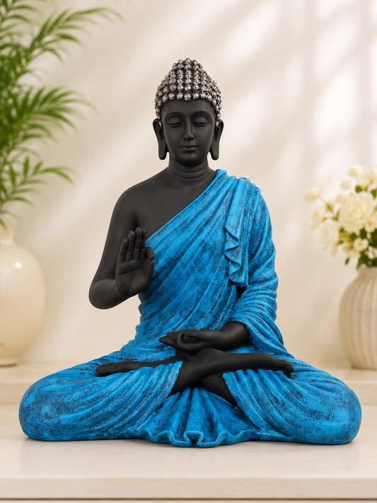 Sky Blue Buddha Idol Showpiece