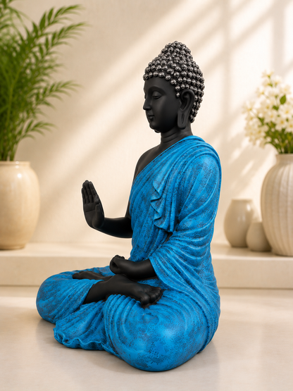 Sky Blue Buddha Idol Showpiece