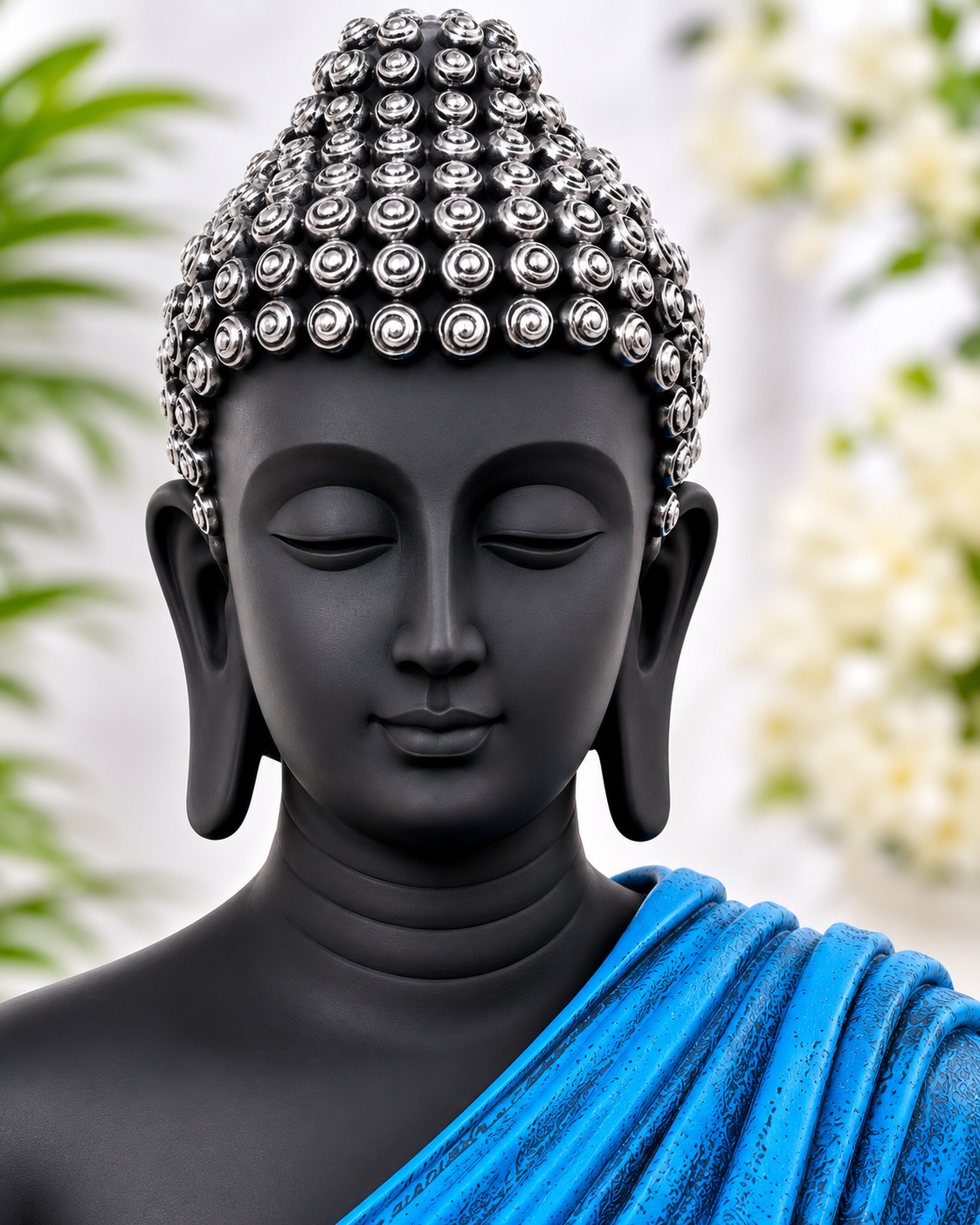 Sky Blue Buddha Idol Showpiece