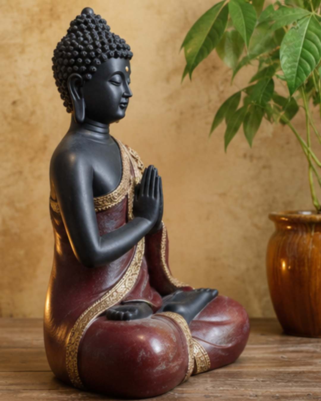 Praying Buddha Statue for Home Décor – Elegant Decorative Showpiece