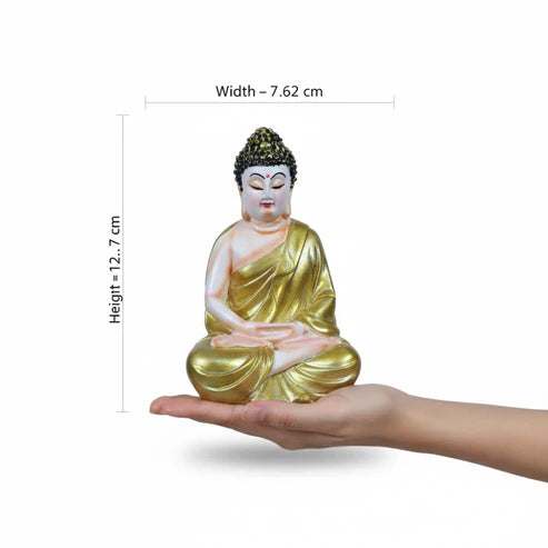 Golden Buddha Statue | Premium Spiritual Home Decor Showpiece