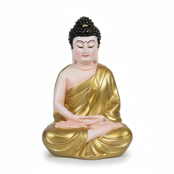 Golden Buddha Statue | Premium Spiritual Home Decor Showpiece