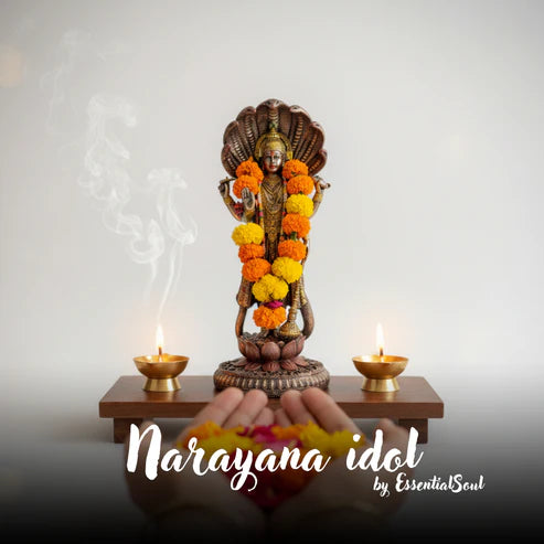 Lord Vishnu Idol for Home Temple | Divine Protection & Prosperity Decor