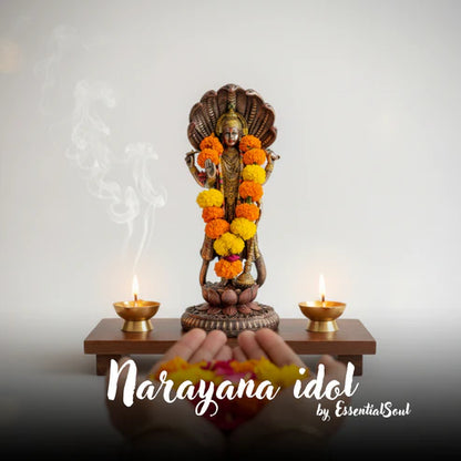 Lord Vishnu Idol for Home Temple | Divine Protection & Prosperity Decor