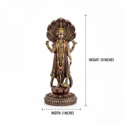 Lord Vishnu Idol for Home Temple | Divine Protection & Prosperity Decor