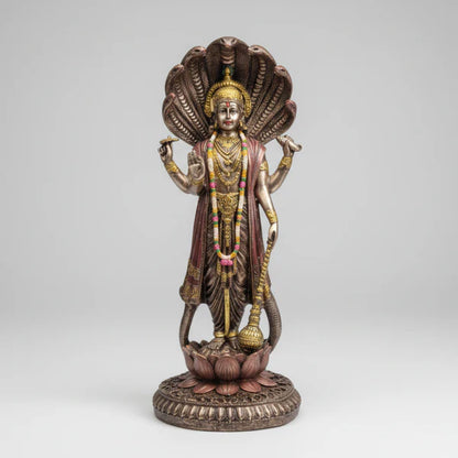 Lord Vishnu Idol for Home Temple | Divine Protection & Prosperity Decor