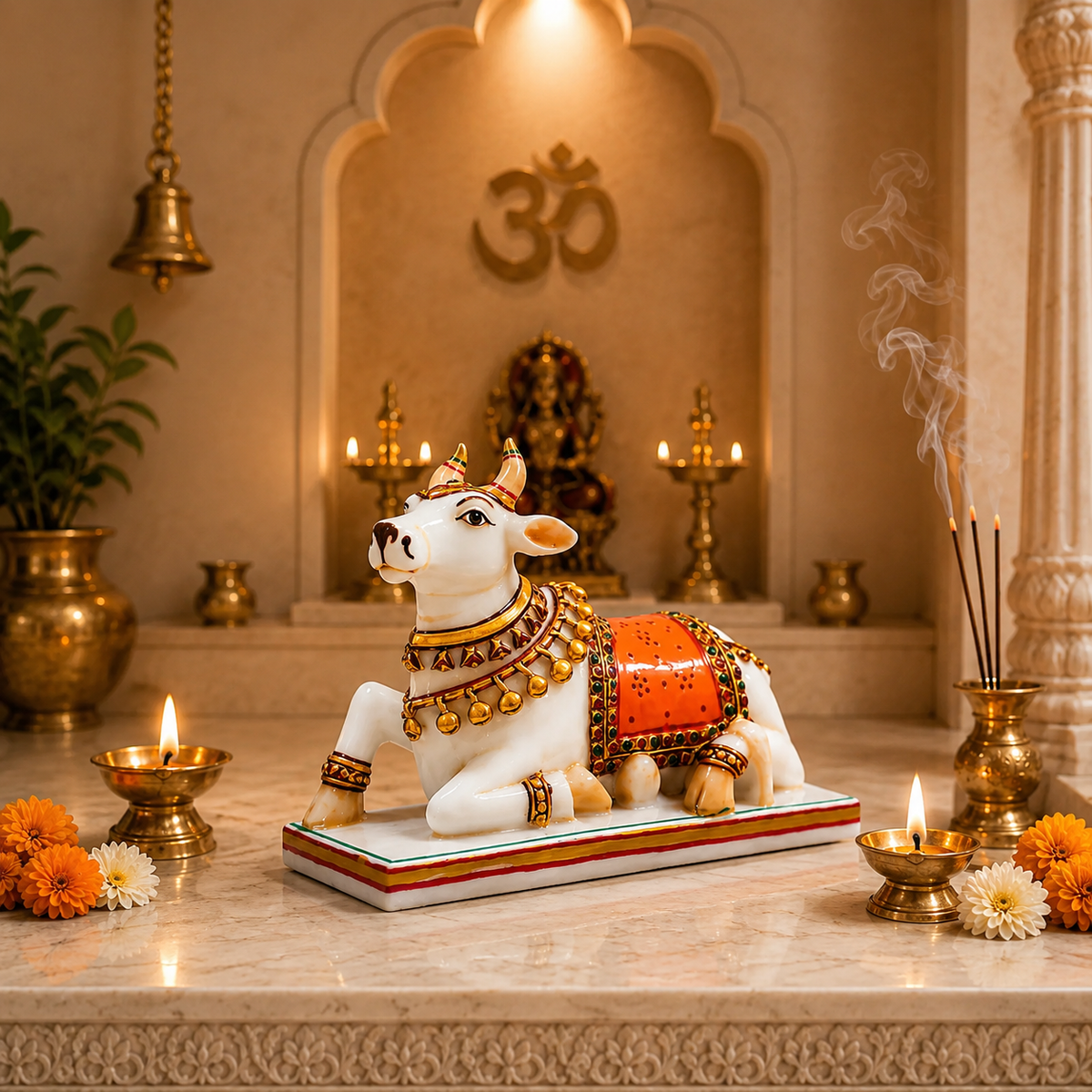 Nandi Bull Murti for Pooja Room