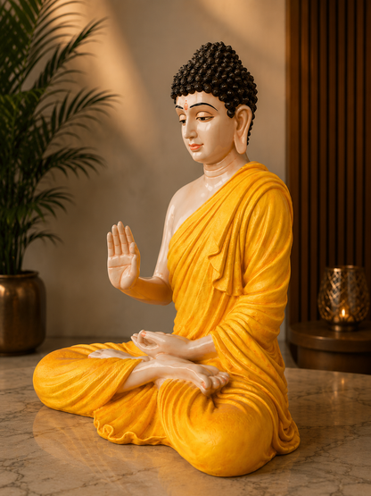 Yellow Buddha Idol Showpiece
